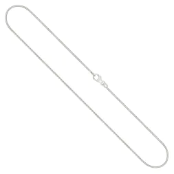Goldkette als Schlangenkette diamantiert in Weißgold 585 / 14K, 70 cm lang, 1,2 mm breit, Gewicht ca. 10.9 g.