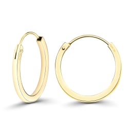 Goldene Creolen, Gelbgold in 1.5 mm eckig