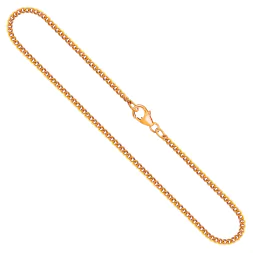 Goldkette als Panzerkette flach in Gelbgold 585 / 14K, 50 cm lang, 2,1 mm breit, Gewicht ca. 7.1 g.