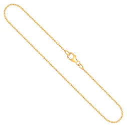 Goldkette als Ankerkette diamantiert in Gelbgold 585 / 14K, 38 cm lang, 1,3 mm breit, Gewicht ca. 2.3 g.