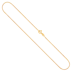 Goldkette als Ankerkette flach in Gelbgold 375 / 9 Karat, 75 cm lang, 1.2 mm breit, Gewicht ca. 2.7 g.