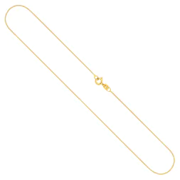 Goldkette als Schlangenkette diamantiert in Gelbgold 375 / 9 Karat, 42 cm lang, 0.7 mm breit, Gewicht ca. 1.7 g.