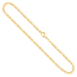 Goldkette als Königskette in Gelbgold 585 / 14K, 60 cm lang, 2,3 mm breit, Gewicht ca. 26 g.