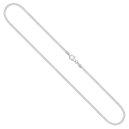 Goldkette als Tondakette in Weißgold 750 / 18K, 42 cm lang, 1,5 mm breit, Gewicht ca. 11.2 g.