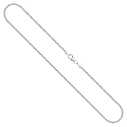 Goldkette als Zopfkette in Weißgold 585 / 14K, 70 cm lang, 1,7 mm breit, Gewicht ca. 8.6 g.