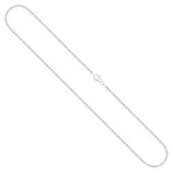 Goldkette als Ankerkette diamantiert in Weißgold 750 / 18K, 38 cm lang, 1,7 mm breit, Gewicht ca. 4.9 g.