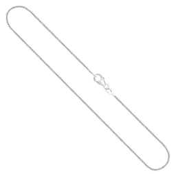 Goldkette als Schlangenkette diamantiert in Weißgold 750 / 18K, 40 cm lang, 0,9 mm breit, Gewicht ca. 4.5 g.