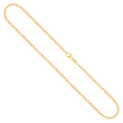 Goldkette als Zwillingspanzerkette in Gelbgold 333 / 8K, 45 cm lang, 2,1 mm breit, Gewicht ca. 2.6 g.