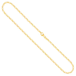 Goldkette als Erbskette in Gelbgold 375 / 9K, 65 cm lang, 2,4 mm breit, Gewicht ca. 5.7 g.