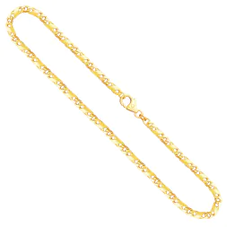 Goldkette als Dollarkette satiniert in Gelbgold 585 / 14K, 60 cm lang, 3,7 mm breit, Gewicht ca. 26.3 g.