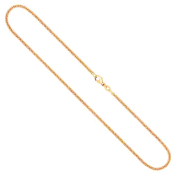 Goldkette als Ankerkette rund in Gelbgold 750 / 18K, 80 cm lang, 2,4 mm breit, Gewicht ca. 16 g.