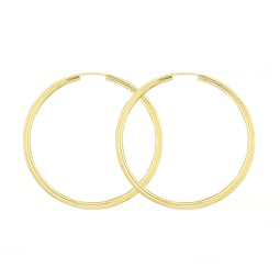 Goldene Creolen, Gelbgold in 2.5 mm