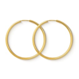 Goldene Creolen, Gelbgold in 2 mm rund