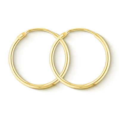 Goldene Creolen, Gelbgold in 1.5 mm rund