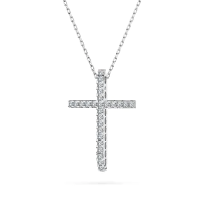 Diamantanhänger in 0,14 Karat, Weißgold 585 / 14 Karat, mit einer 585ger Goldkette in 45 (42+3) cm lang, Gewicht ca. 2,2 g.