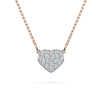 Diamantanhänger in 0,09 Karat, Rotgold 585 / 14 Karat, mit einer 585ger Goldkette in 45 cm lang, Gewicht ca. 1,2 g.