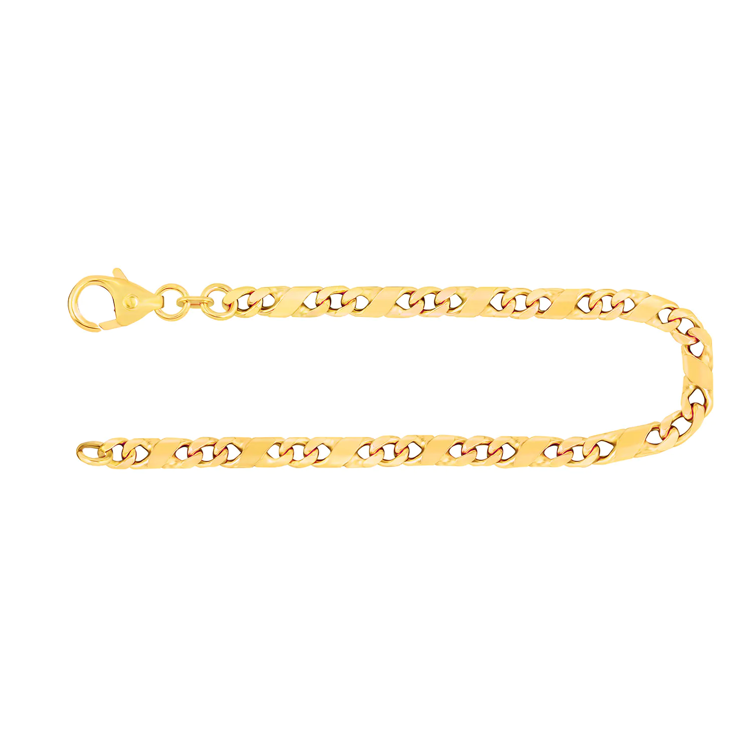 Armband Dollarkette Gelbgold