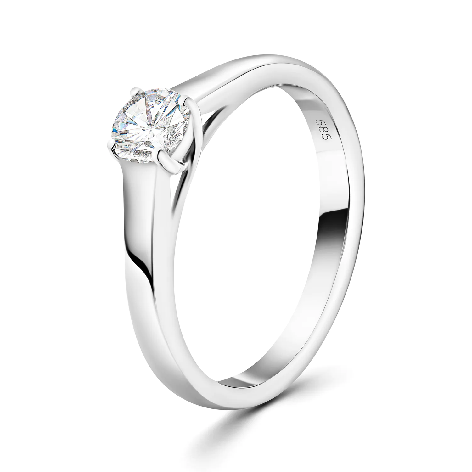 0,40 Karat Diamant Ring Weißgold 585 / 14 Karat